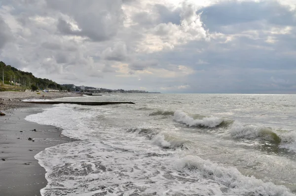 Sochi Russia September 2015 Utsikt Stranden Hosta Sochi Russland – stockfoto