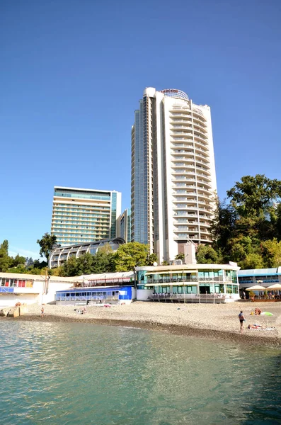 Soçi, Rusya Eylül, 2013: View Beach Sochi, Rusya Federasyonu