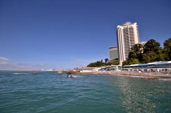 Sochi Rússia Setembro 2014 Vista Praia Sochi Rússia — Fotografia de Stock