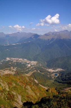 Görünüm sırtın Achishkho, Sochi, Rusya Federasyonu