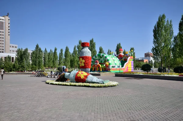 Boulevard Eau Vert Astane Kazakhstan Juillet 2015 Vue Boulevard Vert — Photo