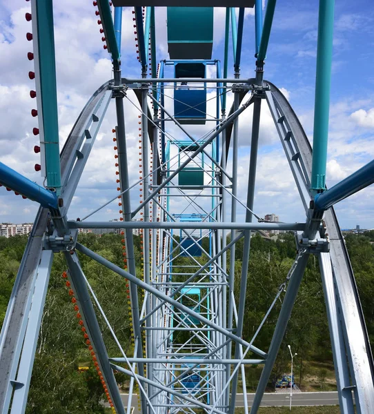 Vue Depuis Grande Roue Parc Ville Omsk — Photo