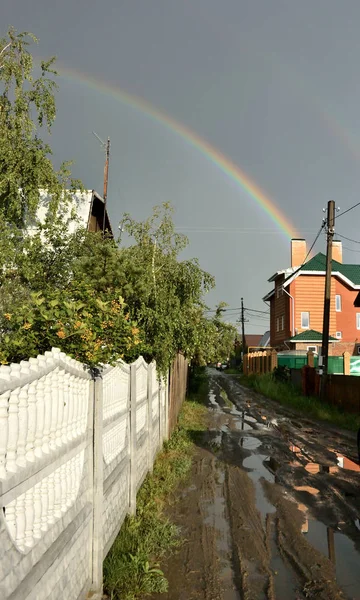 Arcobaleno Regione Omsk Russia — Foto Stock