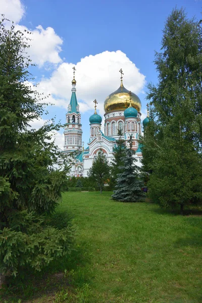 Uspensky Katedral Omsk Ryssland — Stockfoto