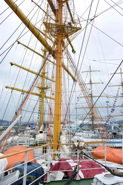 Sochi Rusia Septiembre 2016 Bordo Velero Que Participa Regata Del — Foto de Stock