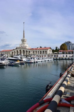 Sochi, Rusya Federasyonu 29 Eylül, Eylül günde 2016:Sea Sochi bağlantı noktası.