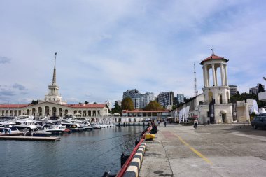 Sochi, Rusya Federasyonu 29 Eylül, Eylül günde 2016:Sea Sochi bağlantı noktası.