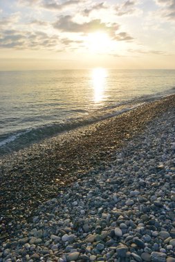 Imereti Bay denizde üzerinde gün batımı. Sochi, Rusya Federasyonu