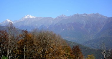 Görünüm sırtın Psekhako, Sochi, Rusya Federasyonu