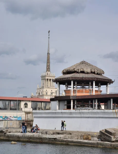 Sochi Russia Settembre 2015 Veduta Della Spiaggia Sochi Russia — Foto Stock