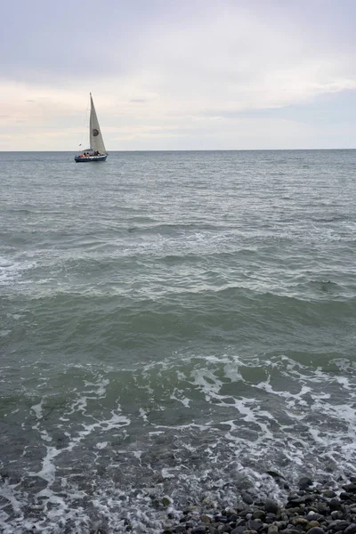 Soczi Rosja Września 2016 Widok Plaży Soczi Rosja — Zdjęcie stockowe