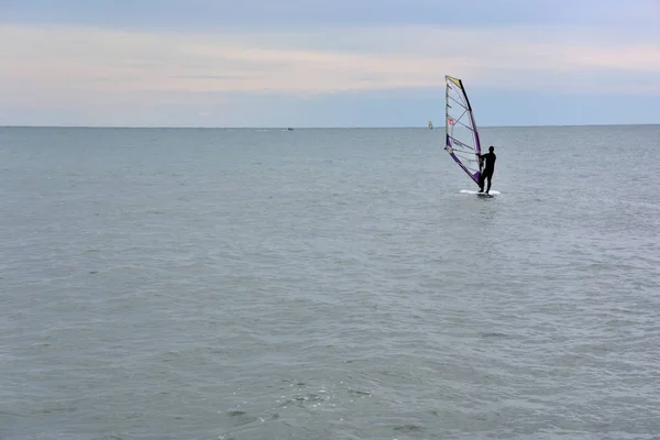 Sochi Rússia Setembro 2016 Windsurf Black Sea Sochi Rússia — Fotografia de Stock