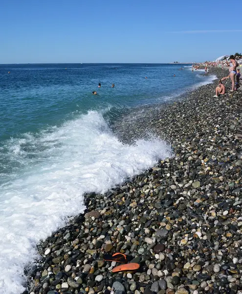 Sochi Russia Ottobre 2016 Veduta Della Spiaggia Sochi Russia — Foto Stock