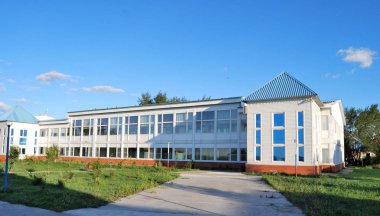 Eğlence merkezi üzerinde göl Chany, Novosibirsk region, Sibirya, Rusya Federasyonu                              