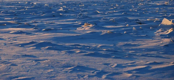 Premier Rayon Soleil Sur Glace Sur Rivière Irtysh Région Omsk — Photo