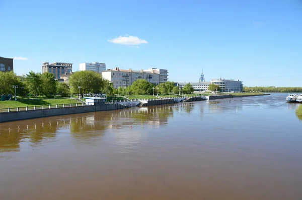 Omsk Russia Maggio River Primavera Città Omsk Siberia Russia — Foto Stock