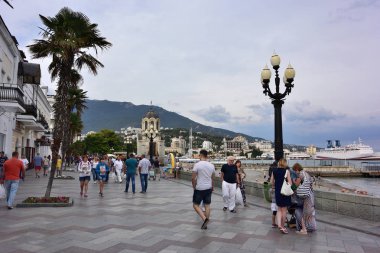 Yalta, Crimea 6 Eylül 2017: Yalta şehir set of görünüm