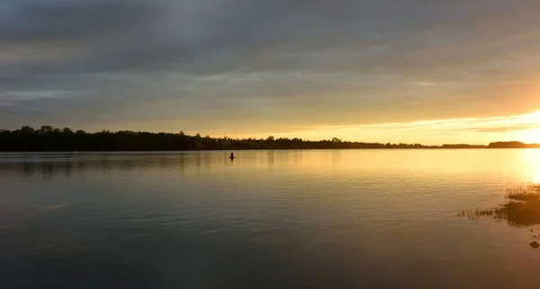 Evening Irtysh River Omsk Region Siberia Russia — Stock Photo, Image