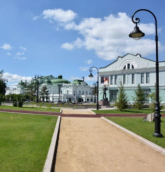 Omsk Ryssland Jule 2017 Teater Målning — Stockfoto