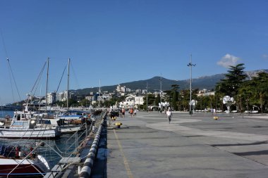 Yalta, Crimea 6 Eylül 2017: Yalta şehir set of görünüm