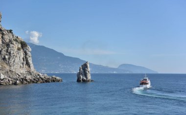 Yalta deniz eteklerinde görünümünü