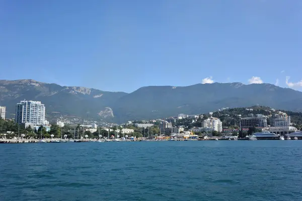 Yalta Crimea Eylül 2017 Denizden Yalta Şehir Görünümünü — Stok fotoğraf