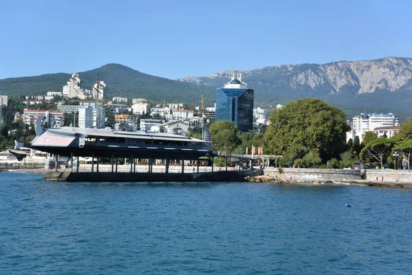 Yalta Crimea Septiembre 2017 Vista Ciudad Yalta Desde Mar — Foto de Stock
