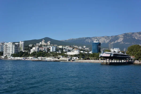 Yalta Crimea Settembre 2017 Veduta Della Città Yalta Dal Mare — Foto Stock