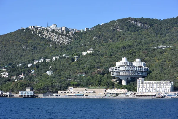 Yalta Crimea Settembre 2017 Veduta Della Città Yalta Dal Mare — Foto Stock