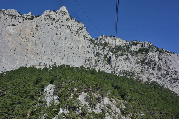 Vista Monte Petri Nas Proximidades Yalta Partir Cabine Teleférico — Fotografia de Stock