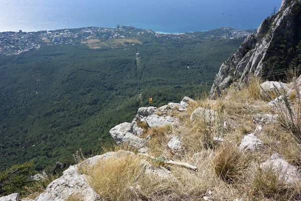 Visa Från Mount Petri Svarta Havets Kust Jalta Crimea — Stockfoto