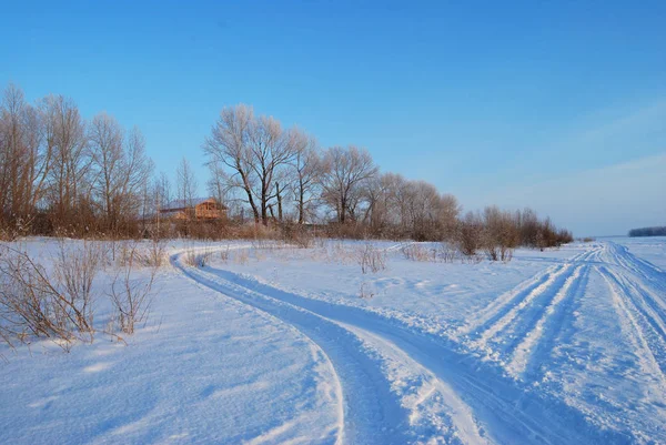 Siberische dorp, regio Omsk, Rusland — Stockfoto