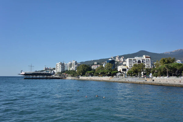 View of the embankment of the city of Yalta