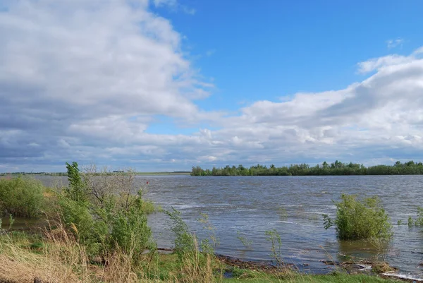Spring high water on the Irtysh River — Stock Photo, Image