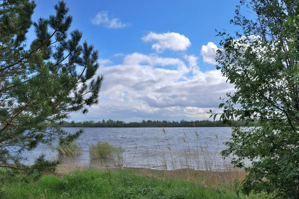 Aguas altas de manantial en el río Irtysh — Foto de Stock