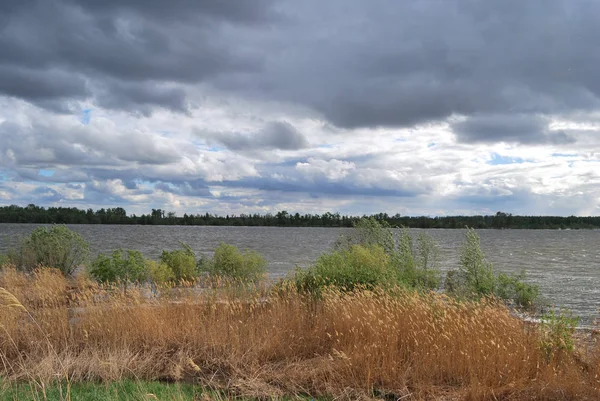 Джерельна вода високої на березі Іртиша — стокове фото