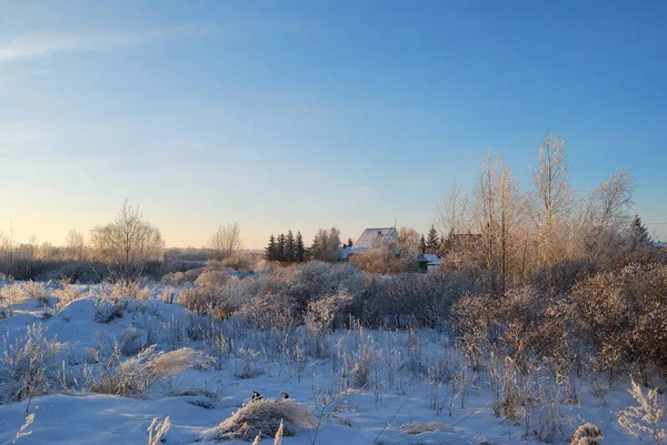 Сибирское село, Омская область, Россия — стоковое фото