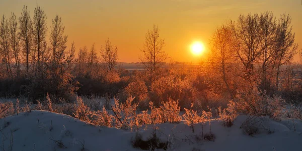 俄罗斯西伯利亚Omsk地区Irtysh河黄昏 — 图库照片
