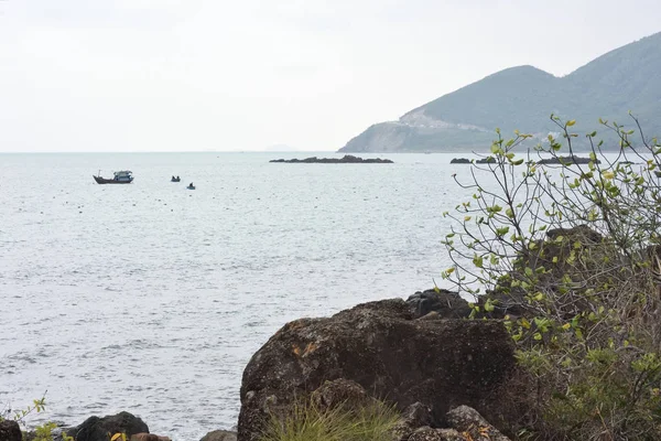 Vista Bahía Diamantes Del Mar Del Sur China Provincia Khanh — Foto de Stock