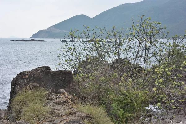 Vista Bahía Diamantes Del Mar Del Sur China Provincia Khanh — Foto de Stock