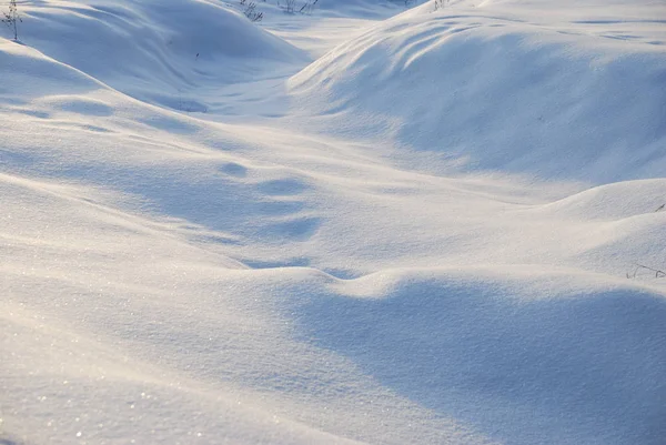 Pokrywa śnieżna na brzegu rzeki Irtysz — Zdjęcie stockowe