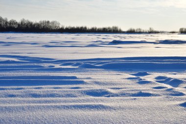 Akşamları Irtysh Nehri, Omsk Bölgesi, Sibirya, Rusya       