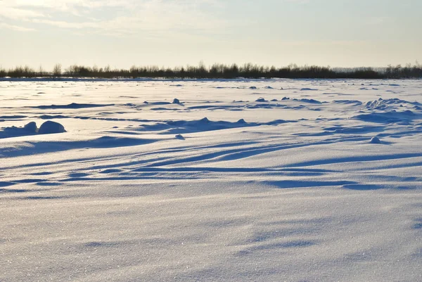 Akşamları Irtysh Nehri, Omsk Bölgesi, Sibirya, Rusya — Stok fotoğraf