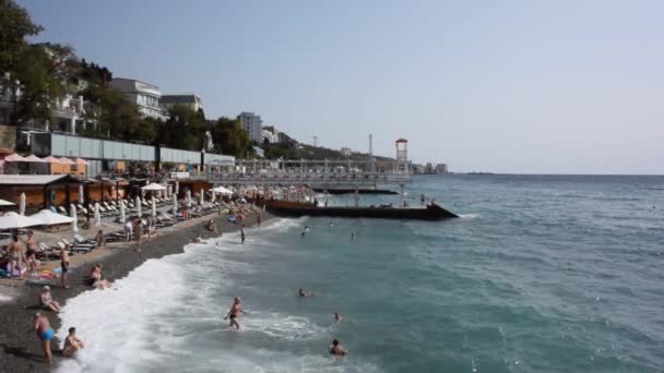 Massandra Beach Jalta — Stockvideo