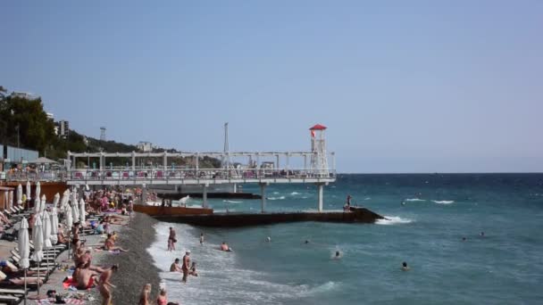 Massandra Pláž Jalta — Stock video