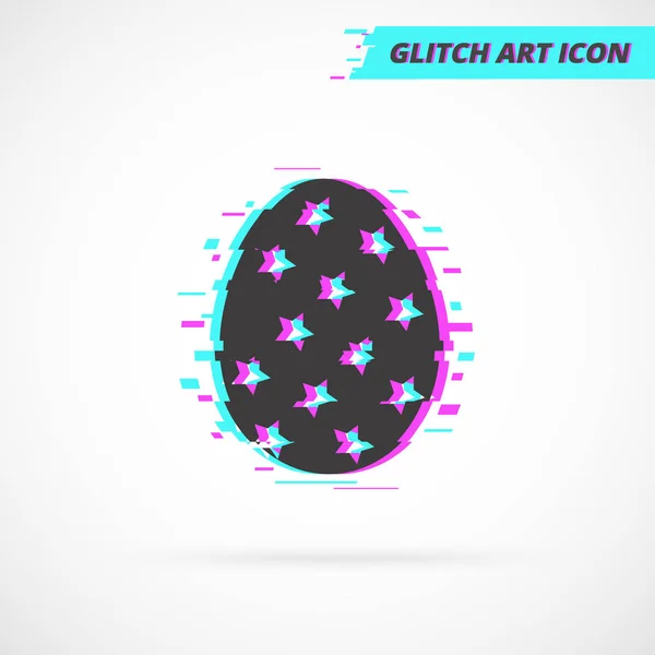Düz Paskalya Yumurtası Glitch Fikir izole Simge
