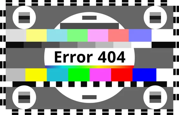 Erro 404 fundo no estilo de teste de TV abstrato —  Vetores de Stock