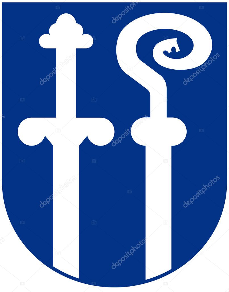 The coat of arms of Skagafjordur. Iceland