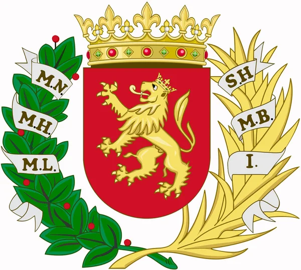 Herb Miasta Saragossa Hiszpania — Zdjęcie stockowe