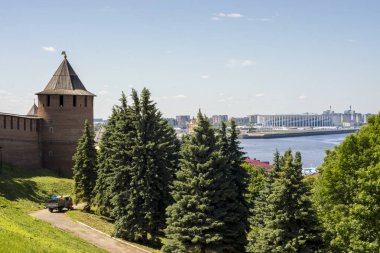 Görünümü tarihi merkezi Nizhny Novgorod ve ok